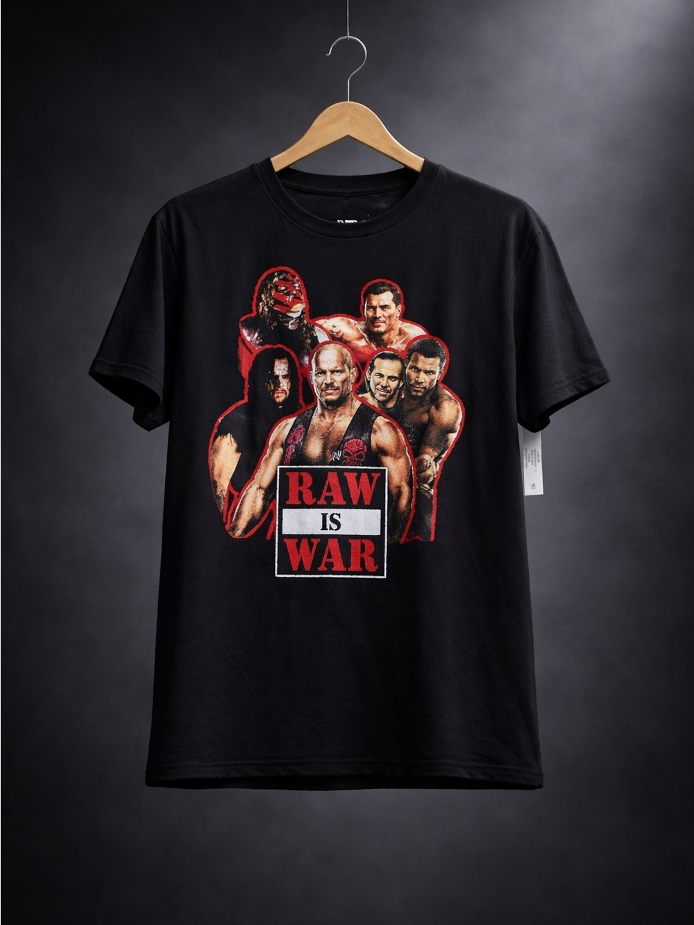 Men's Black RAW IS WAR Graphic Crewneck Tee